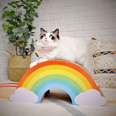 Cardboard Cat Scratcher - Cat Scratch Rainbow
