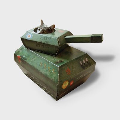 Cardboard Cat Playhouse Tank - Cat Tank