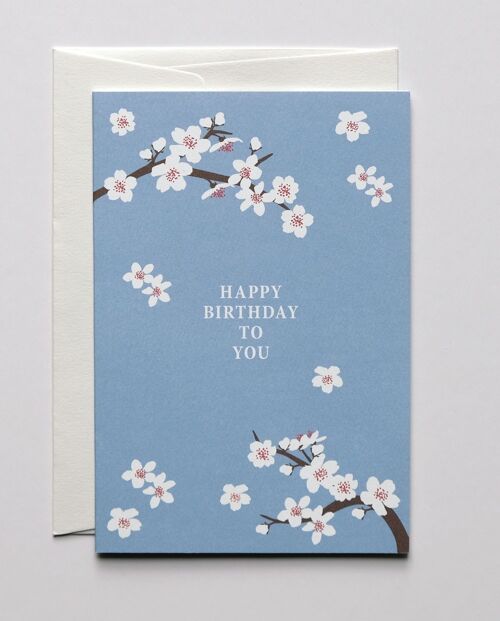 Geburtstagskarte Cherry Blossom, mit Umschlag