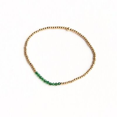 Goldfilled mini Smaragd  armband