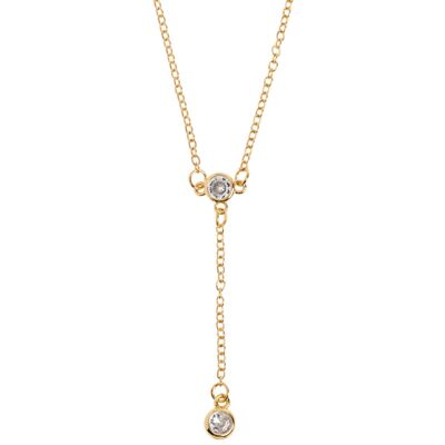 Nina - Collana Lariat di cristallo