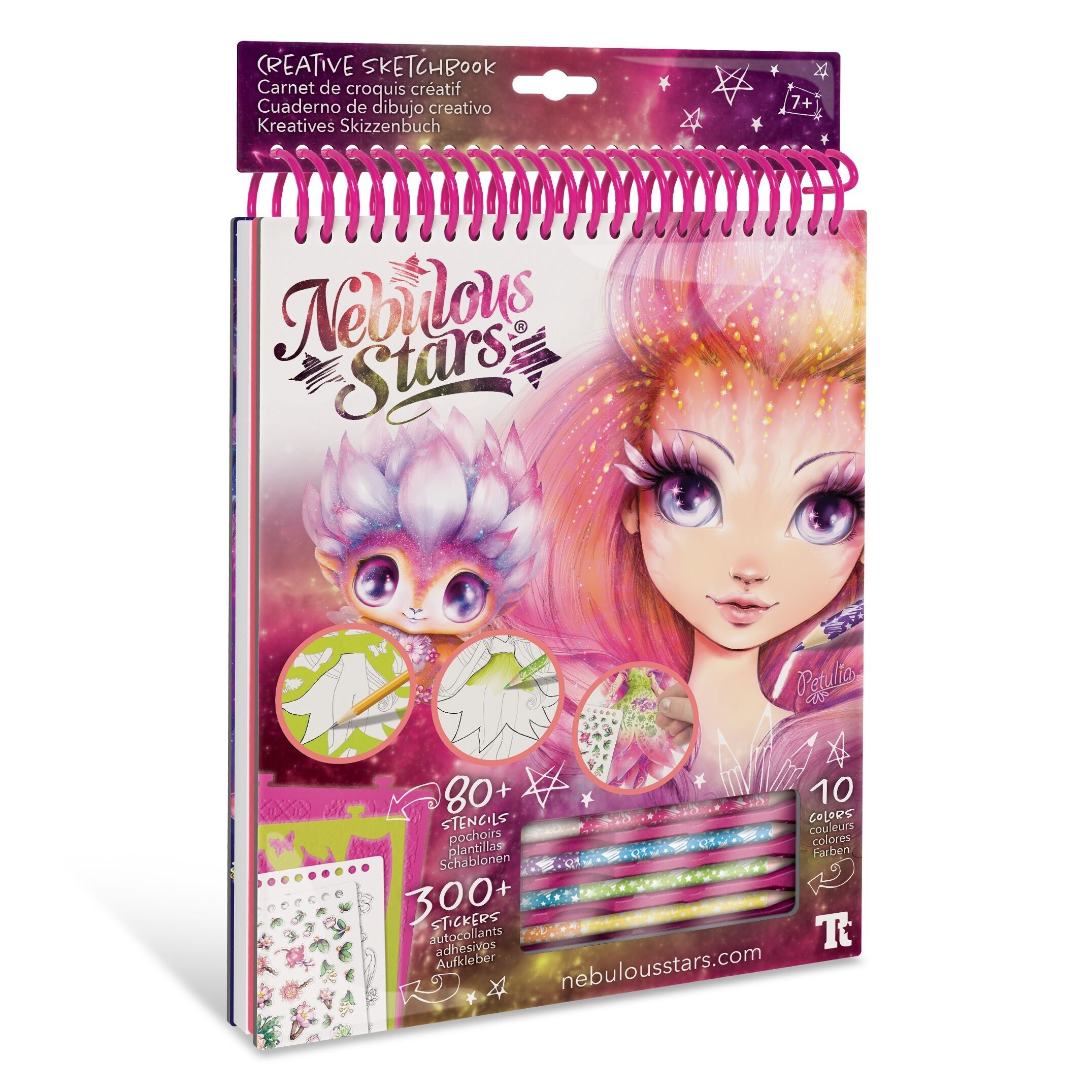 Petulia creative notebooks - display (6 pcs.) - Nebulous stars