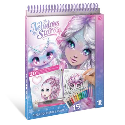 Cuaderno de dibujo en acuarela - display (6 uds) - Estrellas nebulosas