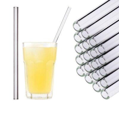50x 23cm glass straws for catering or retail