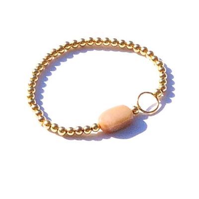 Goldfilled roze Opal & Circle of Life armband
