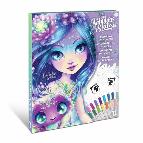 Carnet créatif - Coloriage par numéro - Nénuphia - display (6pcs) - Nebulous stars