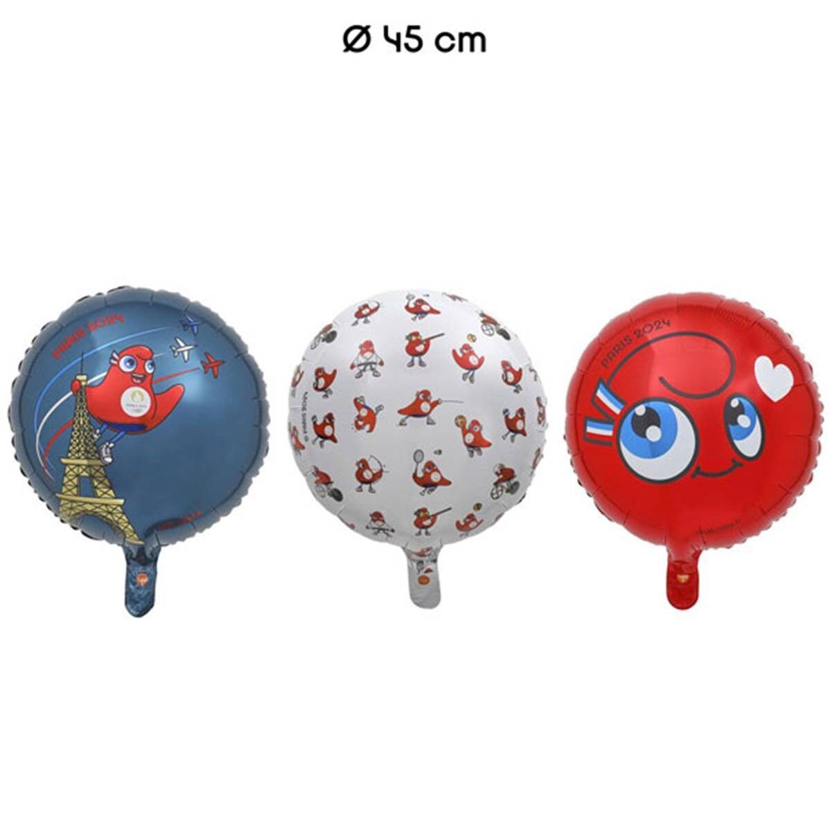 Palloncino tondo mascotte misto x3 Aria/Elio