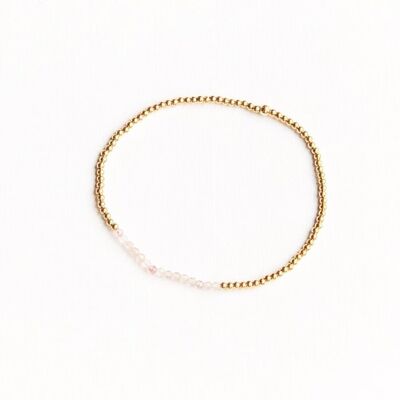 Goldfilled mini aardbei quartz armband