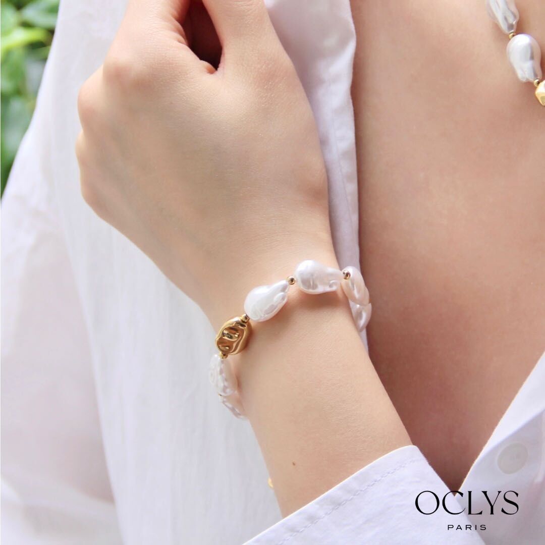 Bracelet acier inoxydable perles Livik