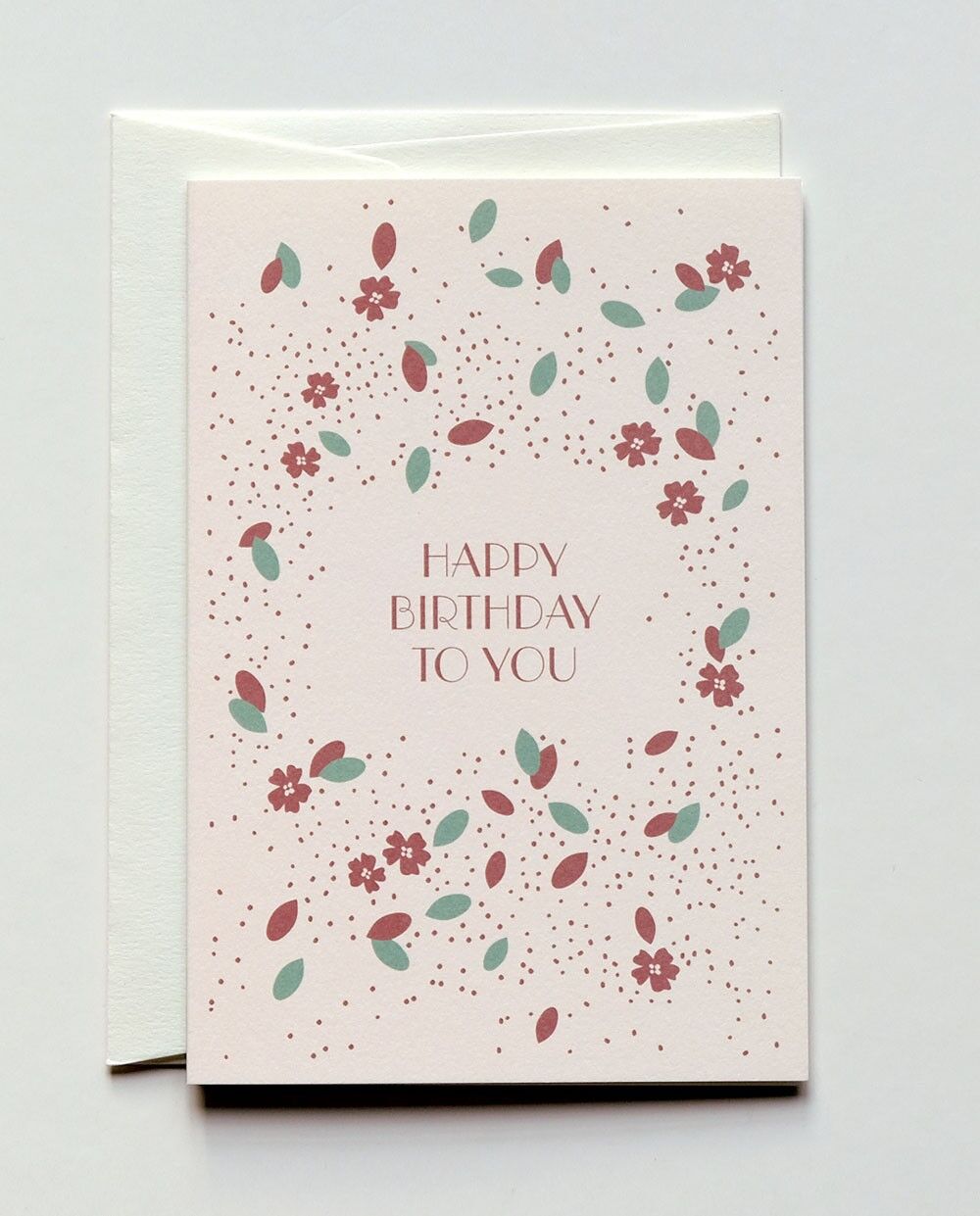 Geburtstagskarte Florets, mit Umschlag