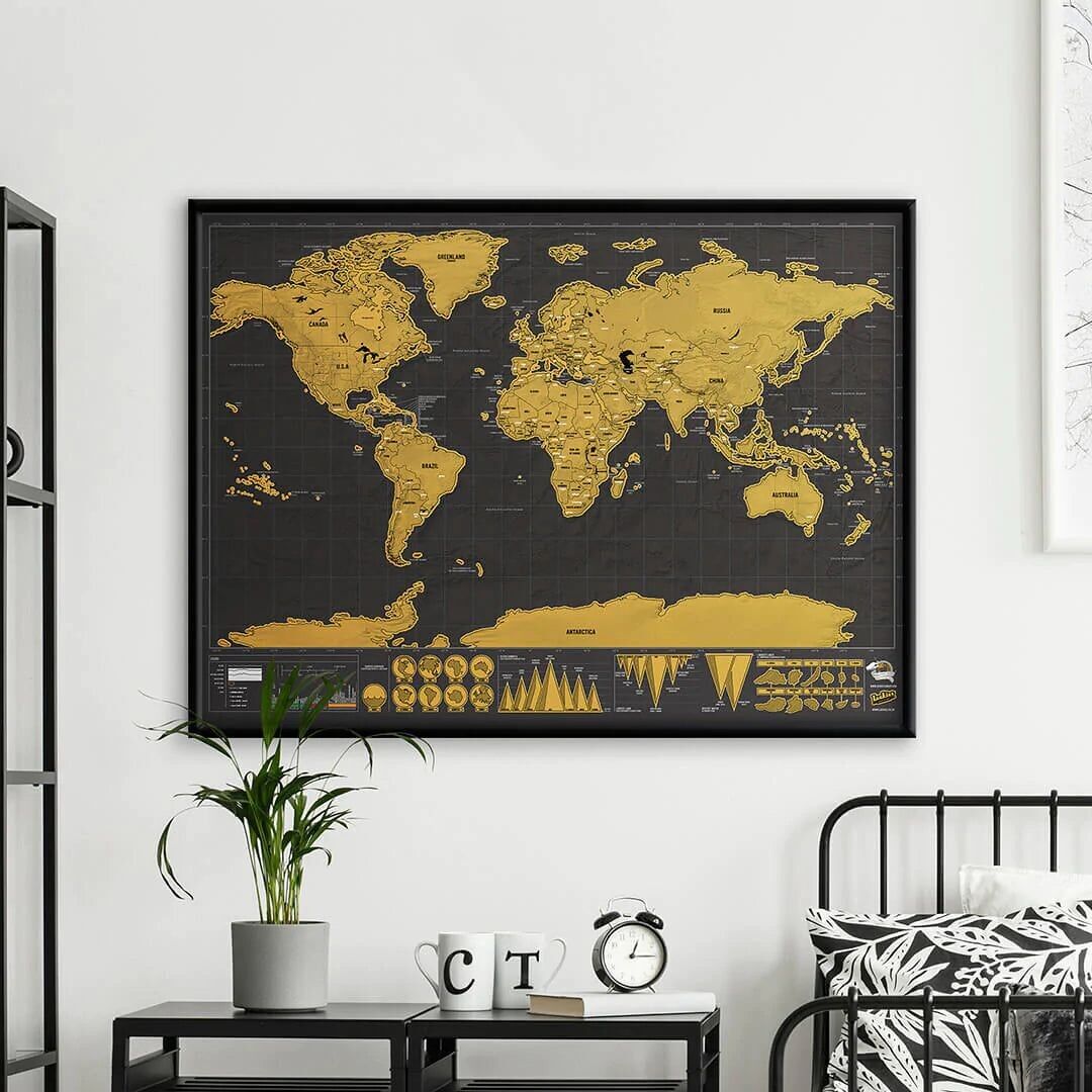 Die Original Large Deluxe Scratch Map® - Rubbelkarte der Welt