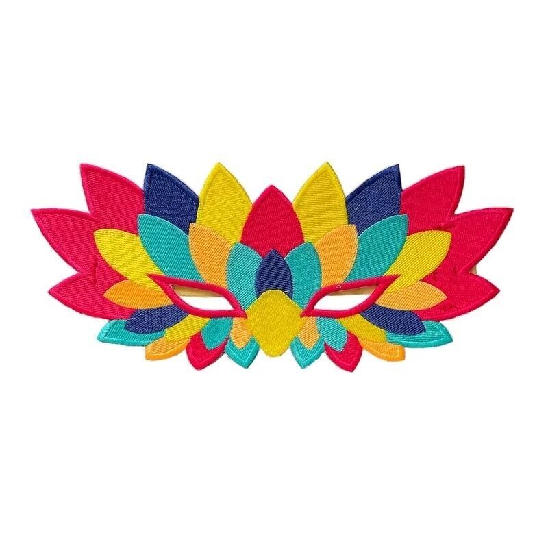 Maschera uccello del paradiso ricamata