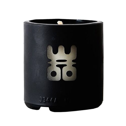 WOO Sustainable Scented Candle |  Upcycled Vodka Bottle | Black | 25 Hr Burn Time | Tranquility | Box