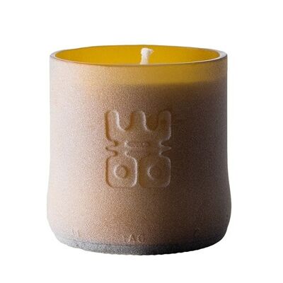 WOO Sustainable Scented Candle |  Upcycled Beer Bottle | Matte Brown | 25 Hr Burn Time | Radiance