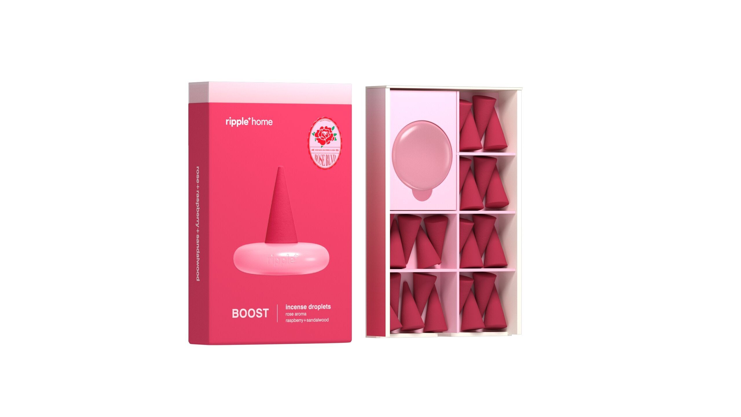 ripple⁺ Boost Incense Droplets – Rose – 26 Droplets