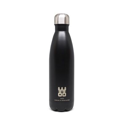 WOO Stainless Steel Water Bottle | Black | 500ml