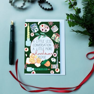 Biglietto di auguri A Little More Christmas verde scuro
