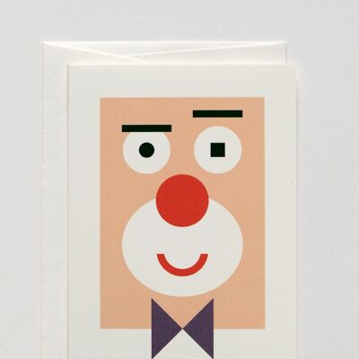 Geburtstagskarte Happy Clown, mit Umschlag