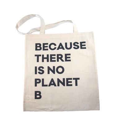 Borsa in juta - Borsa tote shopping bag "Perché non c'è Planet B"