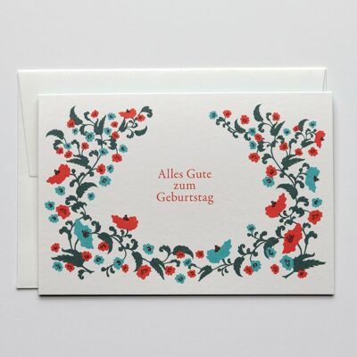Geburtstagskarte Mohnblumen, mit Umschlag