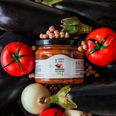Terroirs du Liban - Moussaka Libanesa 260 g - Conservas vegetales naturales y artesanales - Listas para comer - Aperitivo y mezze