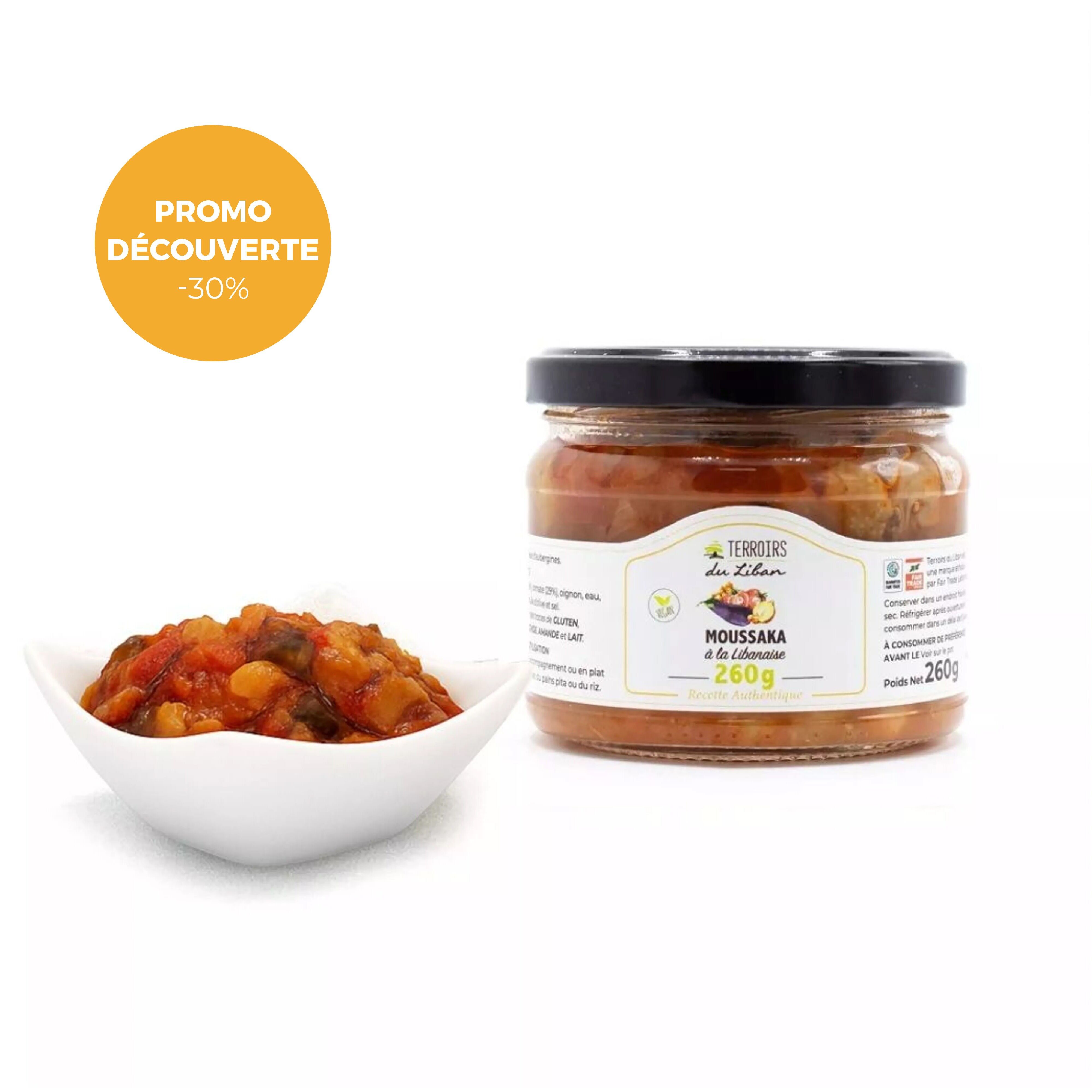 Terroirs du Liban - Moussaka Libanesa 260g - Lista para comer - Aperitivo y Mezze - Conserva de Verduras - Artesanal y Natural - PROMOCIÓN -30%