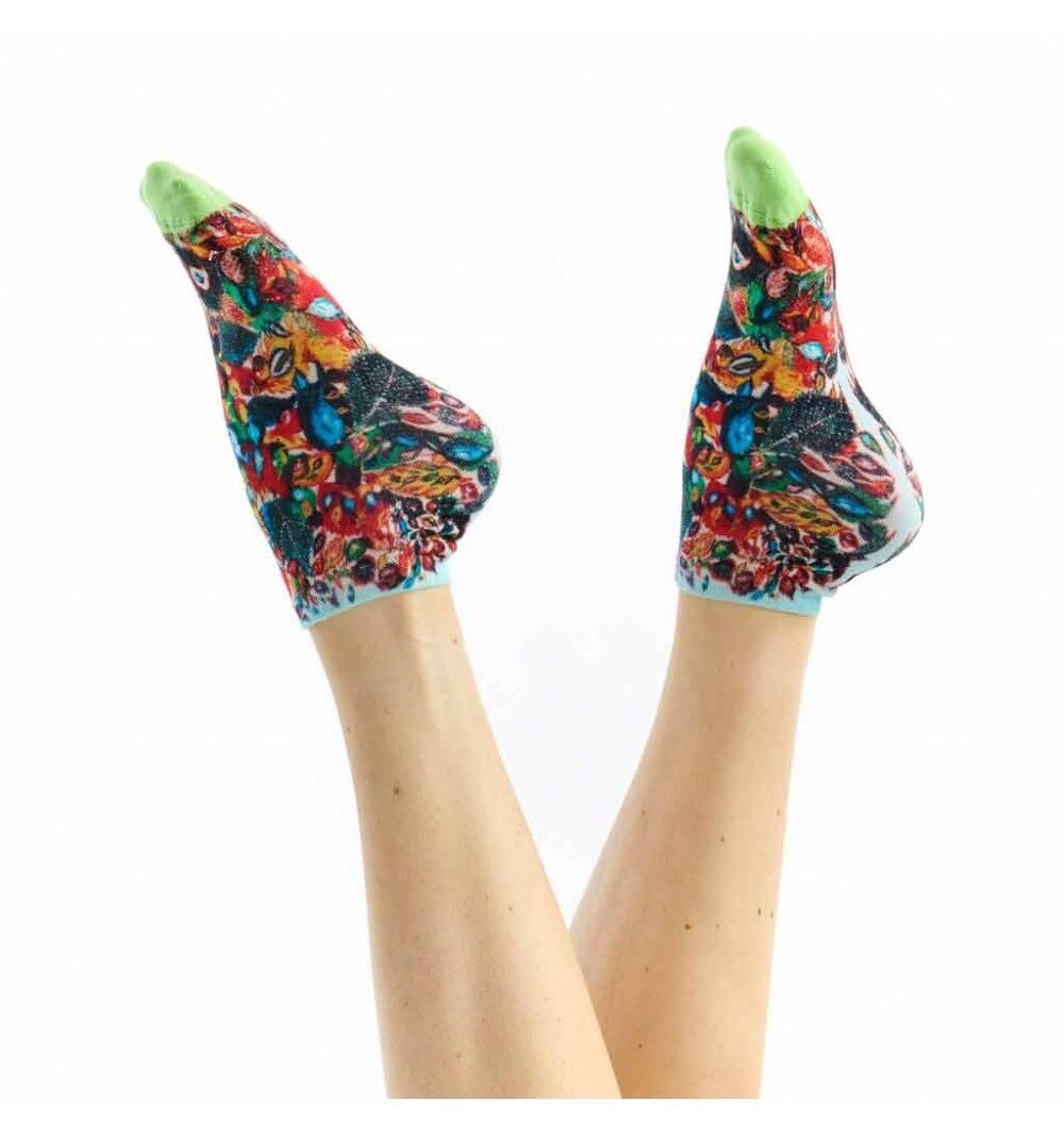 Calzino con stampa albero della vita - bambù - Nastro rosso