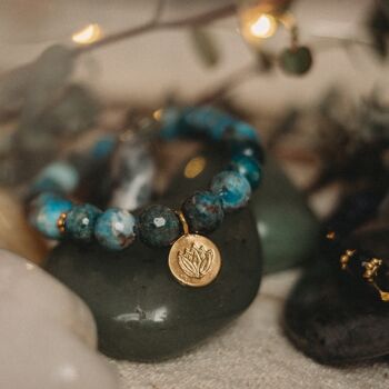 Bracelet Mala Apatite Bleue Cleanse 4