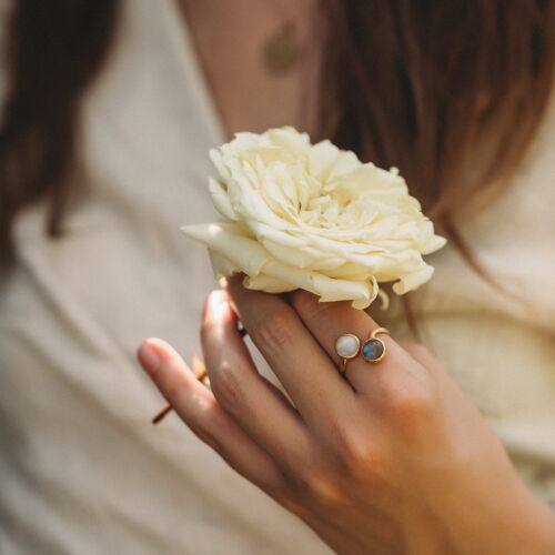 Labradorite & Moonstone Intuition Ring