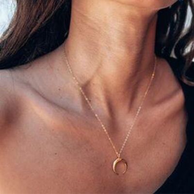 Crescent Moon Chain Necklace