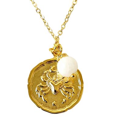 Collier médaillon du zodiaque Cáncer