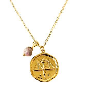 Collier médaillon du zodiaque Balance 2