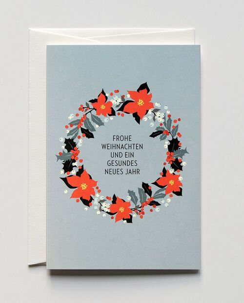 Weihnachtskarte Winter Rose, mit Umschlag