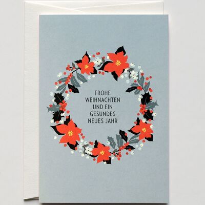 Carte de Noël Winter Rose, avec enveloppe
