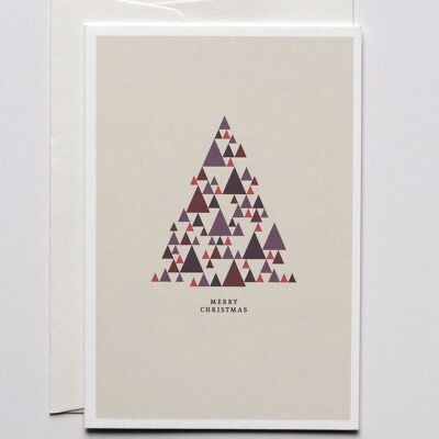 Carte de Noël triangles de Noël, avec enveloppe