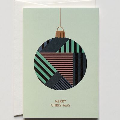 Carte de Noël X-Mas Bauble, avec enveloppe