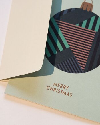 Carte de Noël X-Mas Bauble, avec enveloppe 2