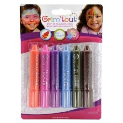 ASSORTMENT OF 6 GRIMSTICK - RAINBOW