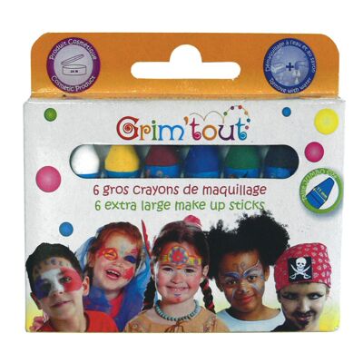 Assortiment de 6 gros crayons de maquillage - standard