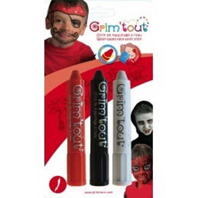 ASSORTIMENTO DI 3 GRIMSTICK - PIRATA E VAMPIRO