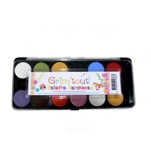 Assortiment de gros crayons de maquillage - 12 couleurs - kermesse