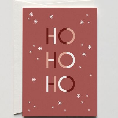 Biglietto natalizio Lucky Letters Ho Ho Ho con busta