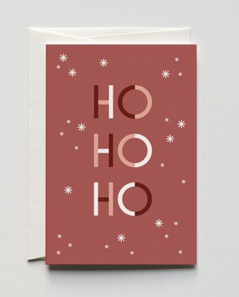 Lucky Letters Ho Ho Ho Carte de Noël avec enveloppe 1