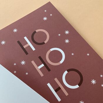 Lucky Letters Ho Ho Ho Carte de Noël avec enveloppe 2