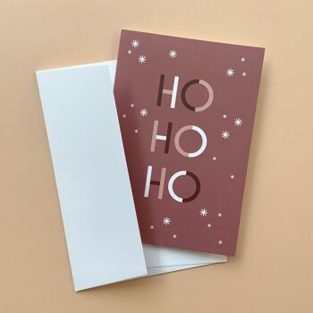 Lucky Letters Ho Ho Ho Carte de Noël avec enveloppe 3