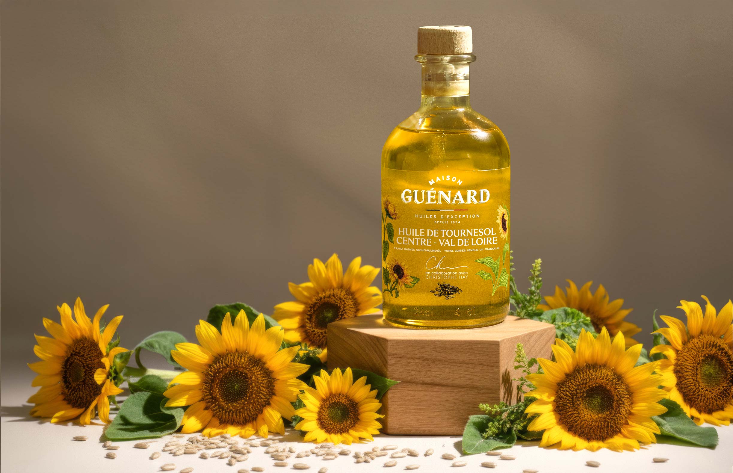 100% virgin Sunflower Oil from the Centre region, signed Christophe Hay** - 24cL