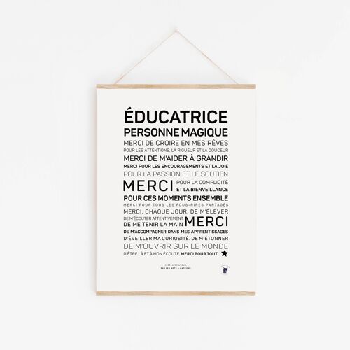 Affiche Educatrice, personne magique (A2, A3, A4, A5)