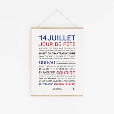 Poster del 14 luglio, festività (colori) (A2, A3, A4, A5)