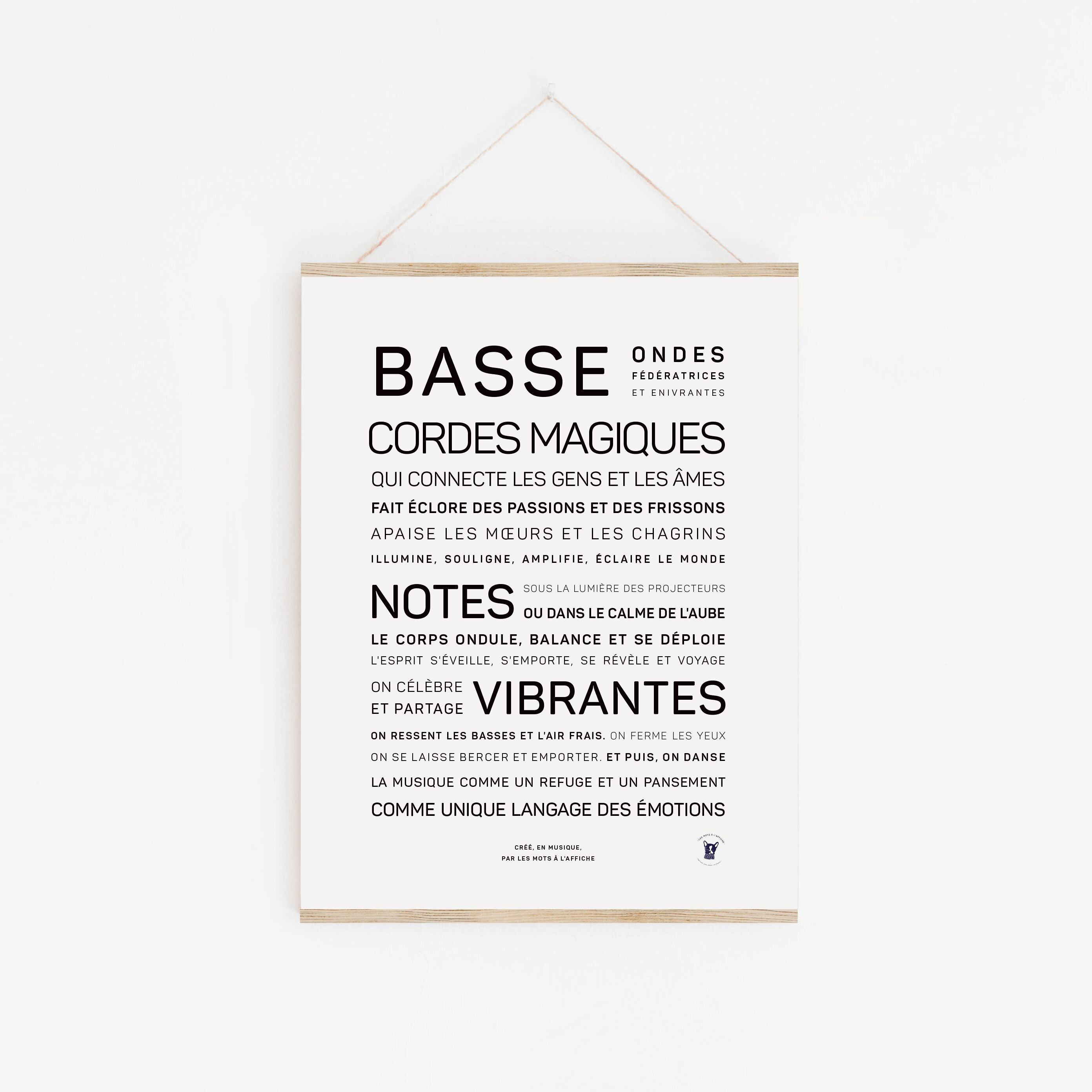 Bass-Poster, magische Saiten (A2, A3, A4, A5)
