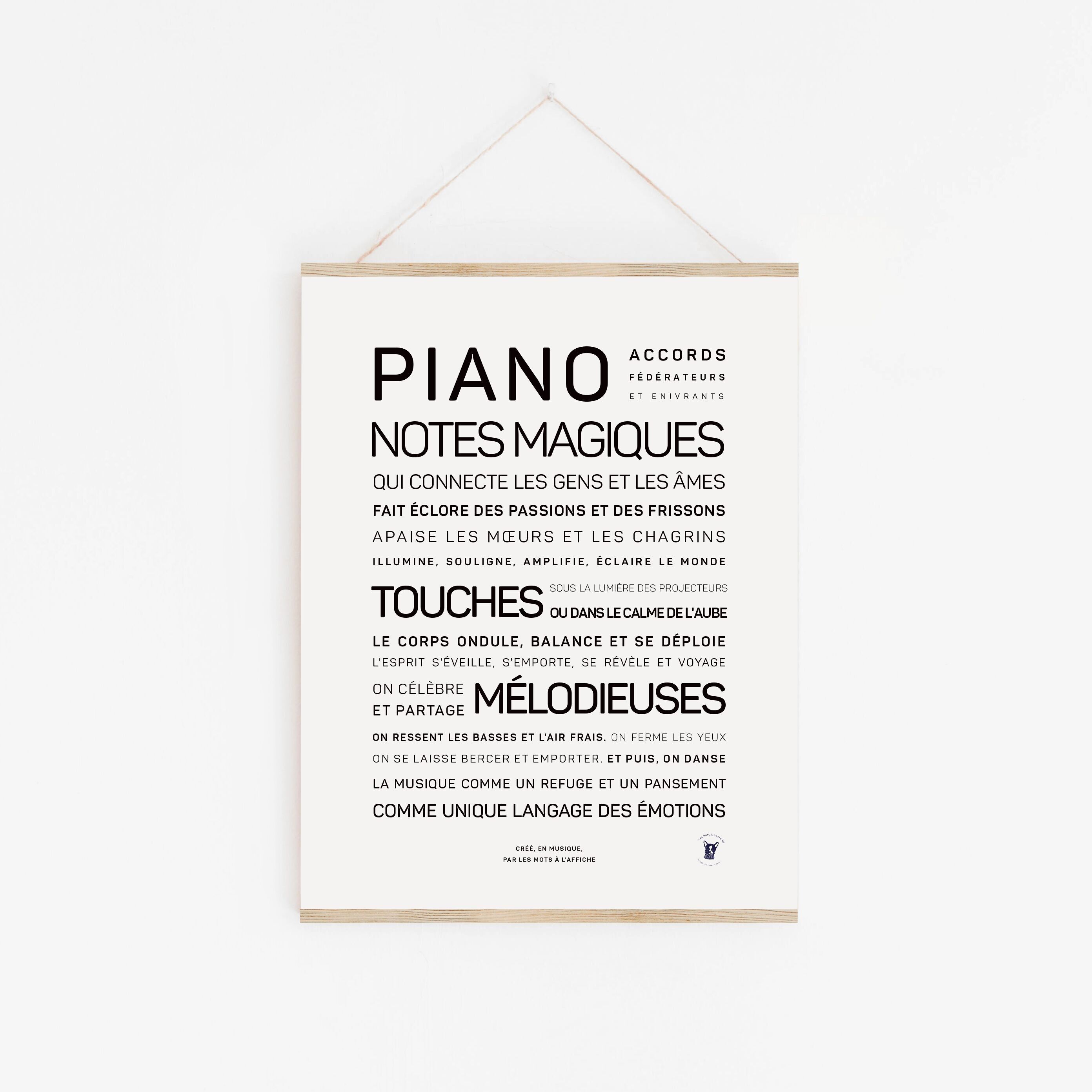 Klavierposter, magische Noten (A2, A3, A4, A5)